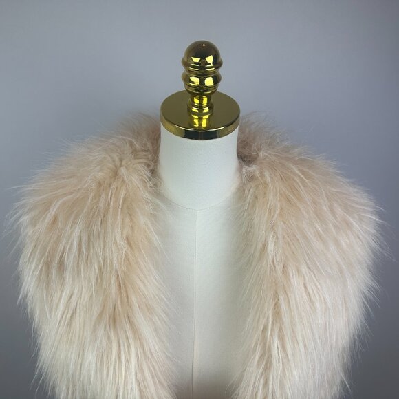 Simply Vera - Vera Wang - Front Stole Cream Faux Fur & Suede Vest - S/M - Picture 2 of 9
